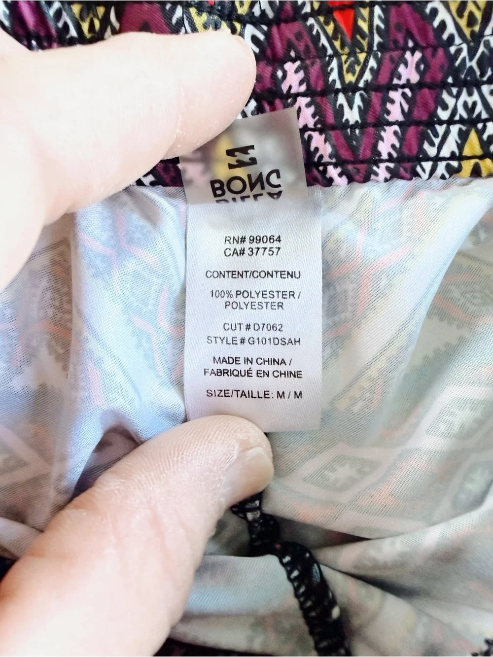 Billabong Girl’s M Multicolor Tribal Aztec Print Beach Board Shorts